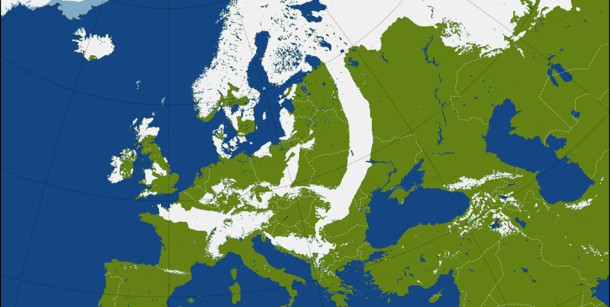 Pokrywa śnieżna w Europie