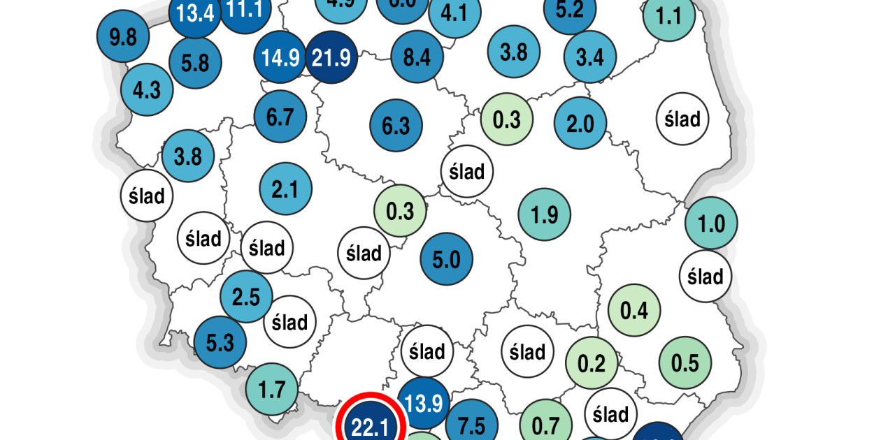Mapa: IMGW-PIB (https://cmm.imgw.pl/)