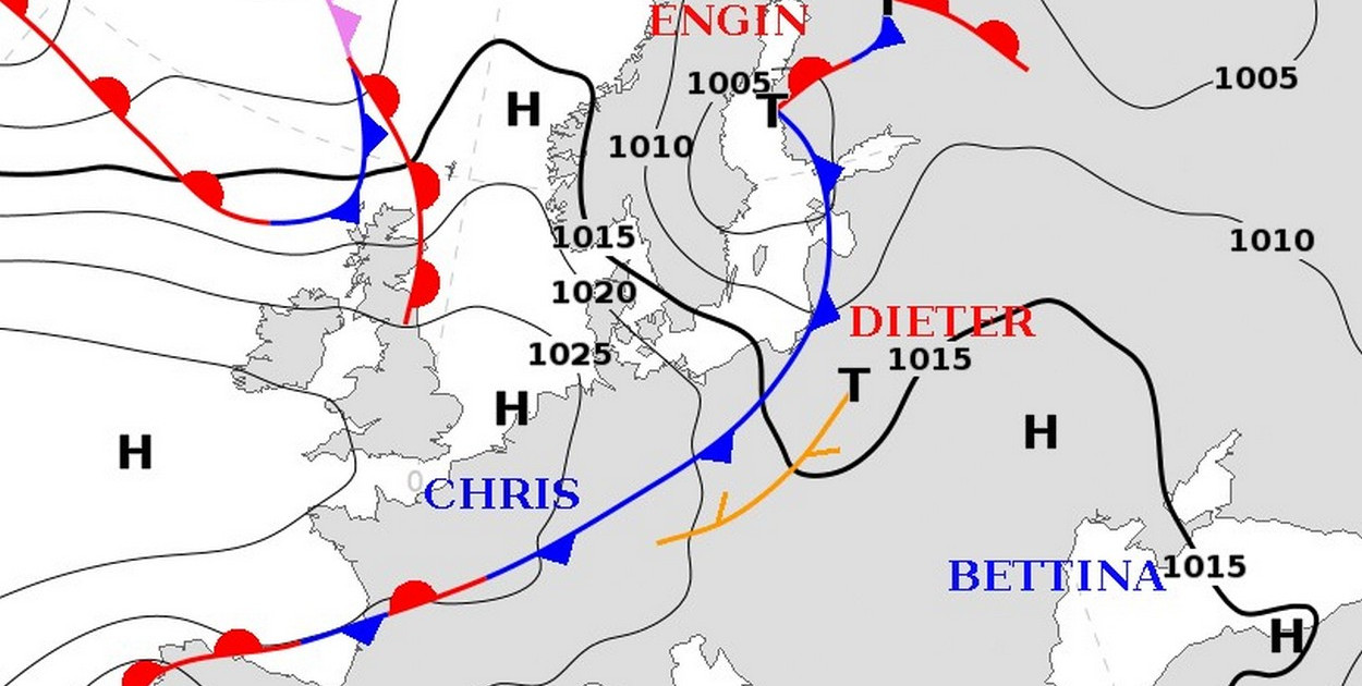 Mapa synoptyczna (godz. 12 w czwartek) - https://page.met.fu-berlin.de/