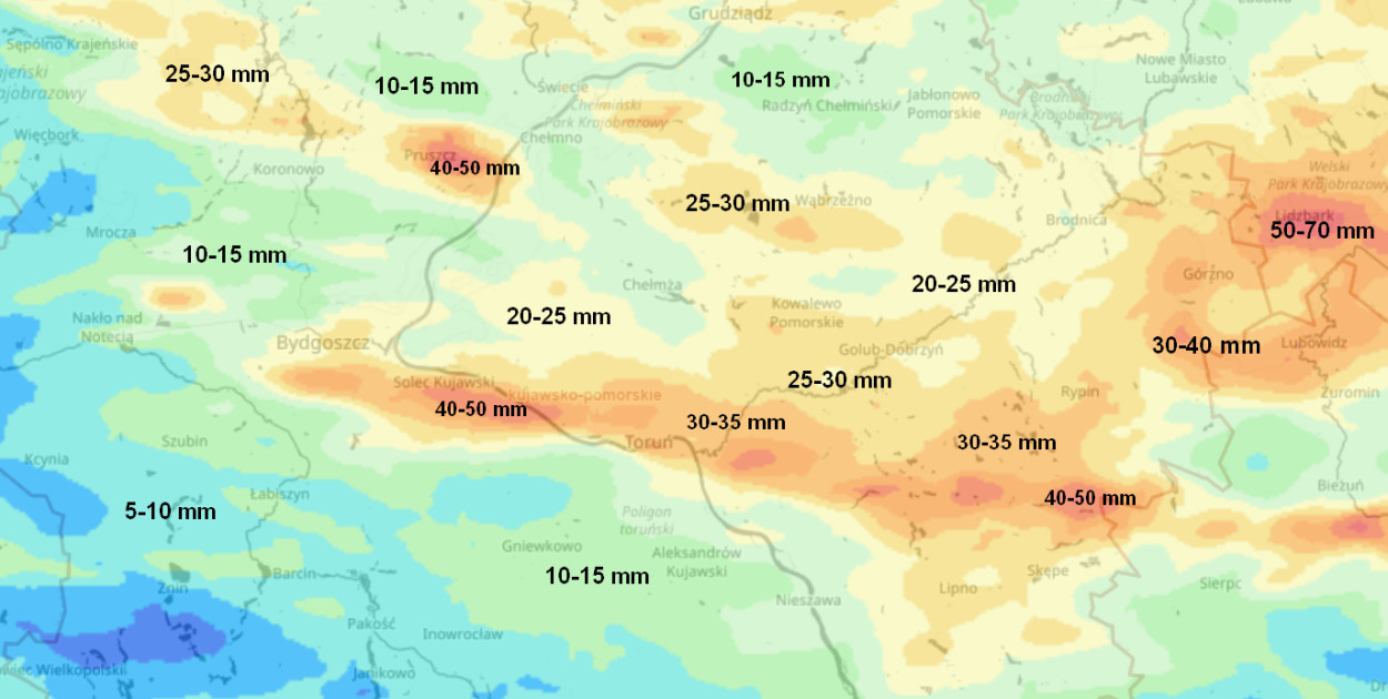 Suma opadów (IMGW-PIB)
