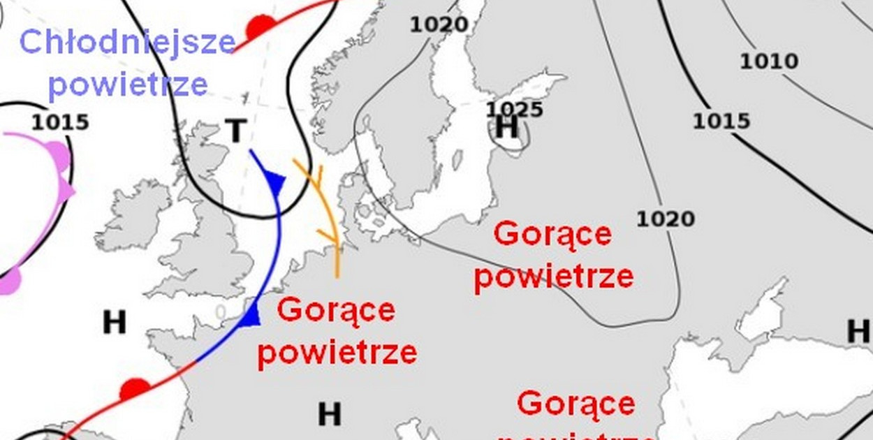 Źródło poniższej mapy synoptycznej https://www.wetterzentrale.de
