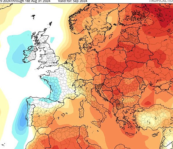 Prognoza temperatury i opadów na wrzesień-1334