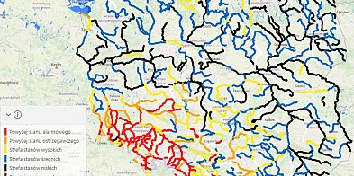 Na rzekach powódź i niżówka-1454