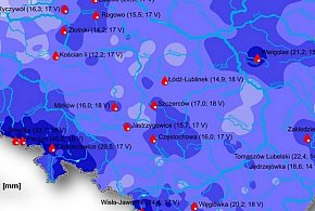Tygodniowa suma opadów w dniach 13-20 maja 2025 r.-3225