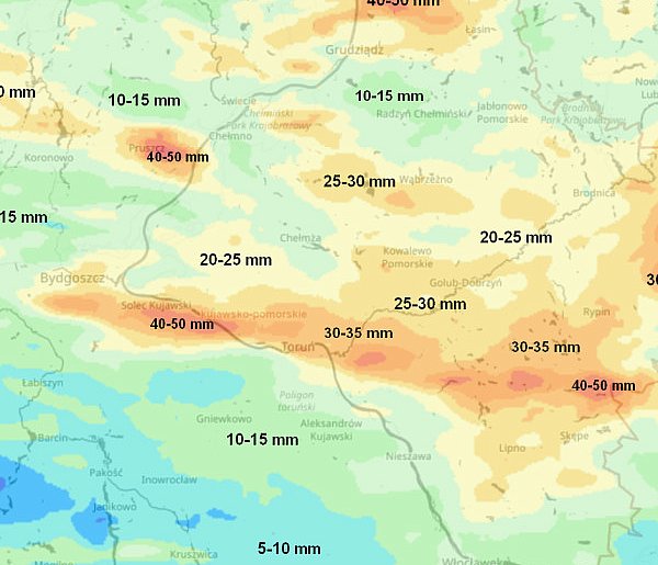 Wtorek / środa - za nami obfite opady atmosferyczne (mapy)-3594