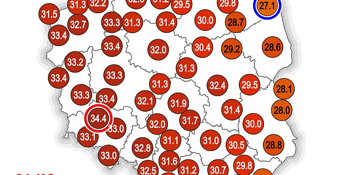 Za nami upalny piątek, ale od soboty stopniowe ochłodzenie...