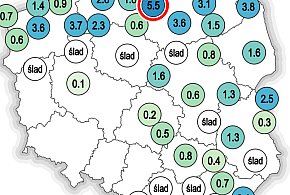 W nocy z soboty na niedzielę pojawiły się na ogół symboliczne opady