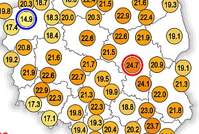 Za nami noc tropikalna z burzą (nd/pn)