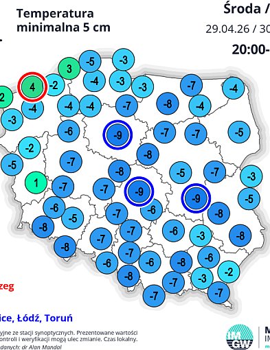 Za nami noc (śr/czw) z mrozem, a przed nami przedsmak lata...