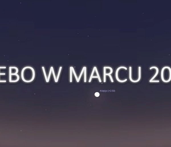 Niebo w marcu 2026 - zakrycie Regulusa przez Księżyc