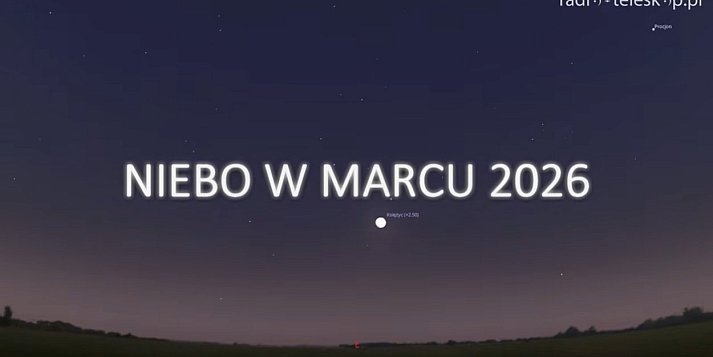 Niebo w marcu 2026 - zakrycie Regulusa przez Księżyc