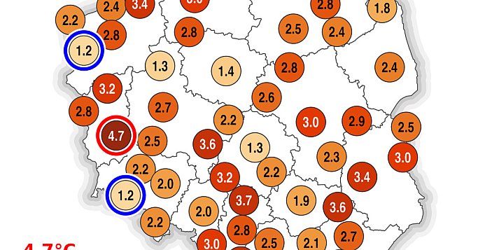 Marzec (do 10 dnia) cieplejszy od normy i bardzo suchy.