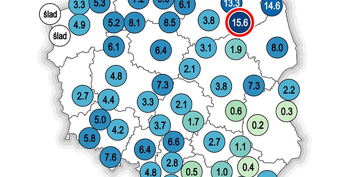 Miejscami spore sumy opadów (piątek / sobota), a to nie koniec...