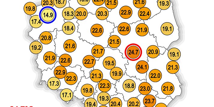 Za nami noc tropikalna z burzą (nd/pn)
