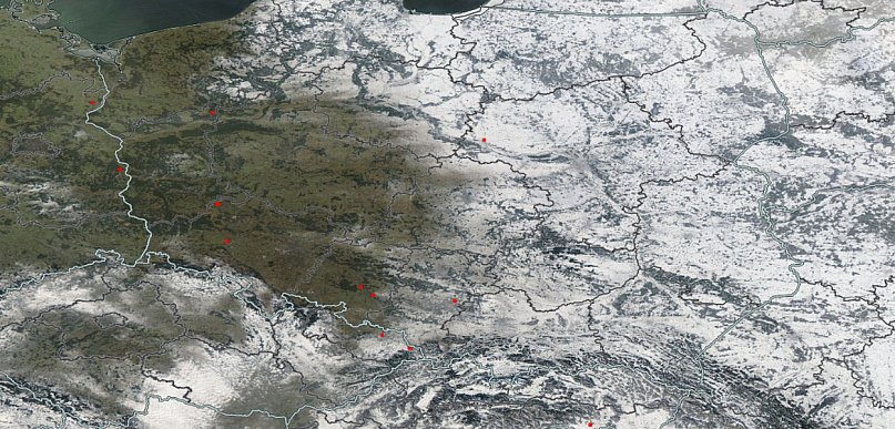 Pokrywa śnieżna na zdjęciach satelitarnych - stan na 19/20 stycznia 2026 r.