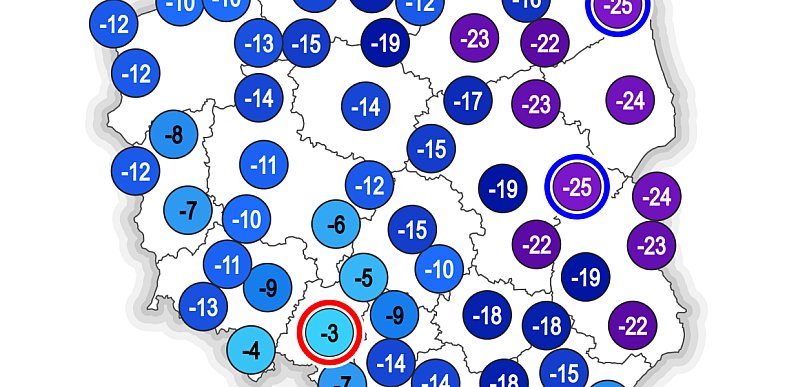 Mroźne noce, ale niebawem mróz osłabnie, a miejscami odpuści...