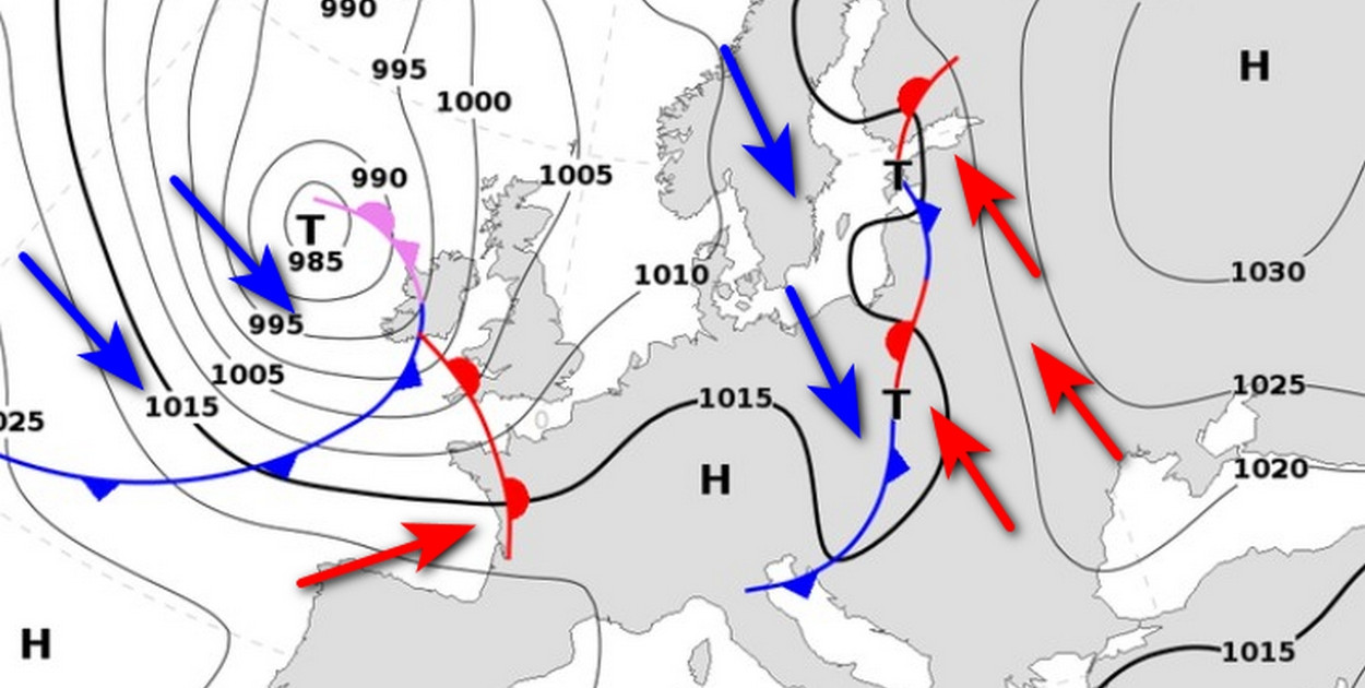 Mapa synoptyczna na dzień 14 września 2025 r. - https://www.wetterzentrale.de/