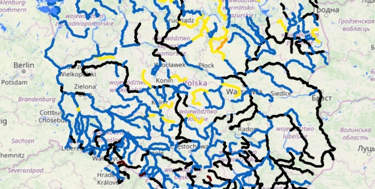 Stan wody rzek w Polsce (IMGW-PIB)